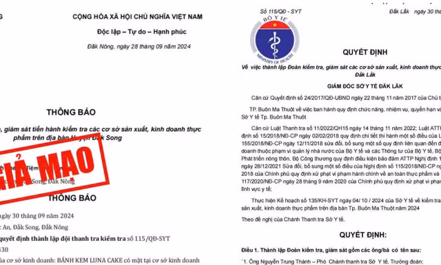 Liên tiếp xuất hiện văn bản giả mạo ngành y tế kiểm tra cơ sở kinh doanh
