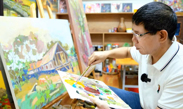 Hồn riêng Tây Nguyên trong tranh họa sĩ Ngô Sỹ