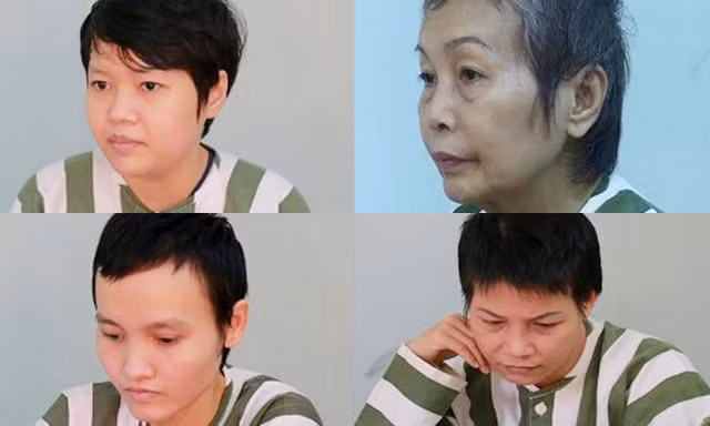 Các bị cáo Hà, Hoa, Thảo, Huyền