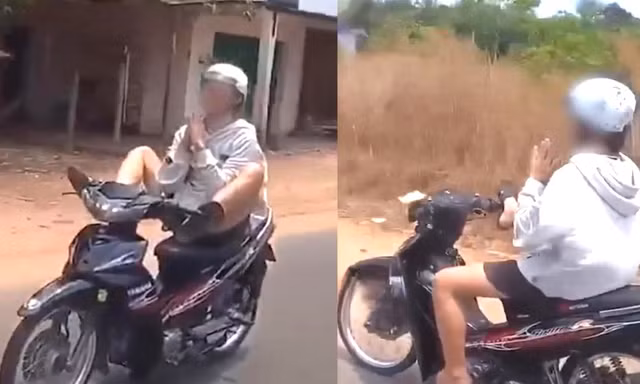 Thanh niên ‘diễn xiếc’ trên đường rồi lên mạng xã hội khoe chiến tích