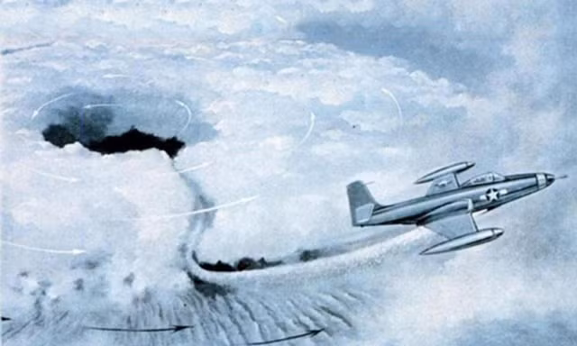 Minh họa cách diệt bão theo dự án Stormfury.