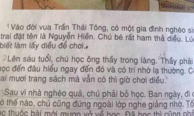 Sửa sai SGK bài ông trạng thả diều: Sách giáo viên quá cũ