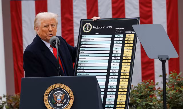 Ông Trump tuyên bố áp thuế tất cả hàng nhập khẩu, Việt Nam tới 46%