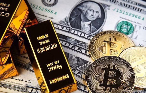 Vàng thế giới rớt giá thảm, bitcoin và chứng khoán vọt tăng