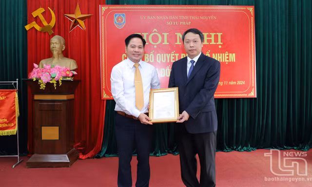 Trưởng Ban Pháp chế làm Giám đốc Sở Tư pháp tỉnh Thái Nguyên