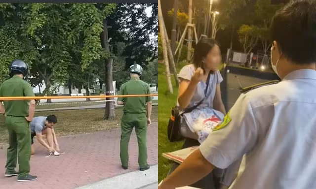 Netizen bức xúc với clip tập thể dục, khâu vá ở công viên lúc giãn cách: Phải phạt nặng!