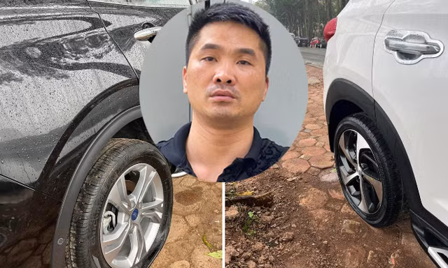 Bắt đối tượng chọc thủng hàng loạt lốp ô tô ở Khu đô thị Linh Đàm