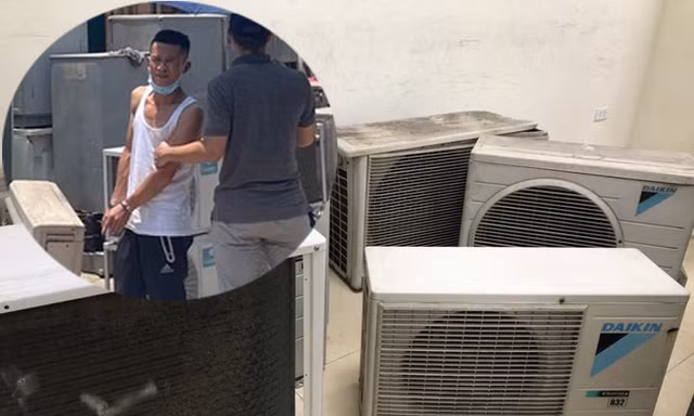 Bắt siêu trộm đánh cắp loạt điều hoà của các công sở ở Hà Nội