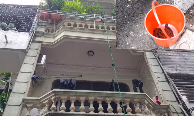 Cháy nhà 4 tầng, bé 5 tháng tuổi được cho vào xô thả xuống thoát hiểm