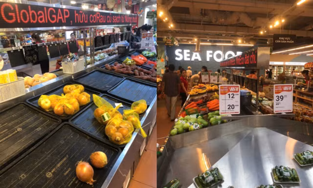 Người Hà Nội vội vã đi mua thực phẩm tích trữ trước bão