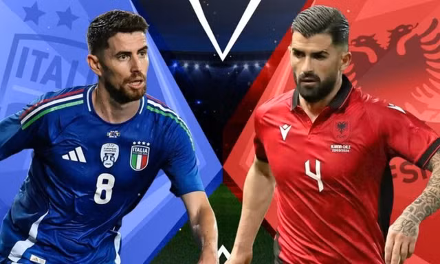 Ý (trái) được dự báo sẽ thắng đậm Albani ở trận ra quân EURO 2024. 