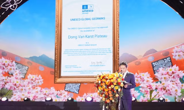 Cao nguyên đá Đồng Văn lần thứ ba nhận danh hiệu Công viên địa chất toàn cầu