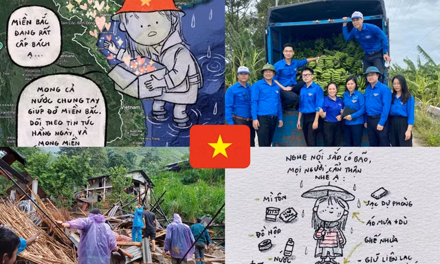 Giới trẻ cả nước hướng về miền Bắc, san sẻ khắc phục thiệt hại từ bão Yagi