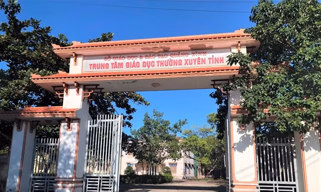 Trung tâm GDTX tỉnh Quảng Bình là nơi xảy ra vụ việc nữ thủ quỹ đánh rơi 6 tỷ trên đường đến ngân hàng. Ảnh: H.N