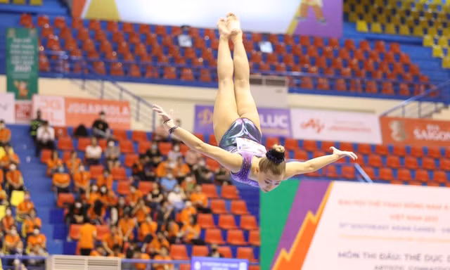 VĐV TDDC Phạm Như Phương thi đấu tại SEA Games 31. Ảnh: Như Ý