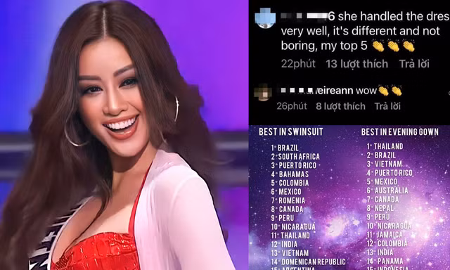 Miss Universe: Khán giả quốc tế thả “bão tim” và khen phần thể hiện ấn tượng của Khánh Vân