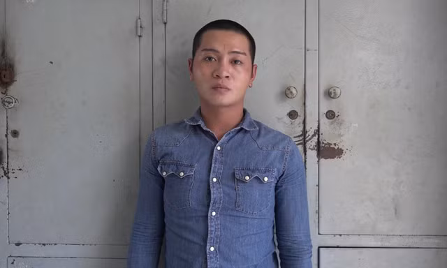 Đối tượng Hà Quốc Trường tại cơ quan công an. Ảnh CTV.