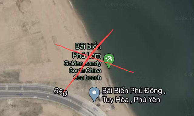Google Maps biến bãi biển Tuy Hòa thành 'South China Sea beach'