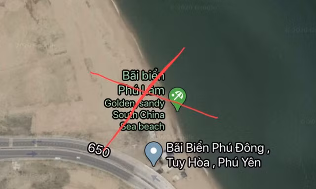 Google Maps thông tin sai sự thật về bãi biển TP Tuy Hoà