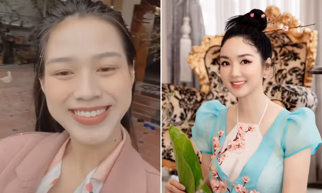 Đỗ Thị Hà giản dị về quê ăn Tết, Hoa hậu Đền Hùng Giáng My trổ tài gói bánh chưng 