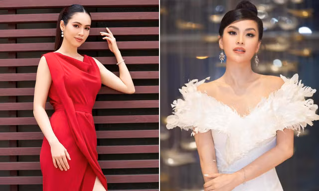 Á hậu Diễm Trang đẹp tựa 'thiên nga trắng', Á hậu Hoàng My mặc váy đỏ rực khoe chân sexy