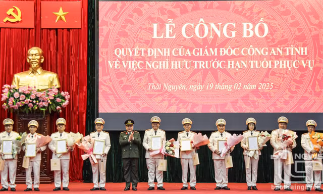 Nhiều lãnh đạo công an ở Thái Nguyên xin nghỉ hưu trước thời hạn