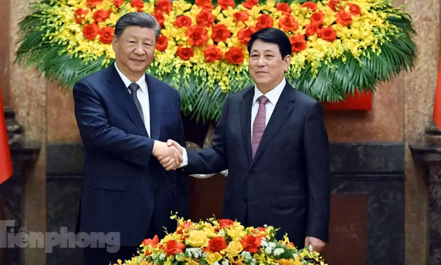 Chủ tịch nước Lương Cường hội đàm với Tổng Bí thư, Chủ tịch nước Trung Quốc Tập Cận Bình 