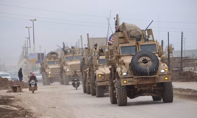 Đoàn xe quân sự Mỹ xuất hiện tại đông bắc Syria. Ảnh: Twitter