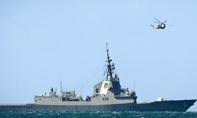 Tàu khu trục Méndez Núñez của Tây Ban Nha. Ảnh: AFP