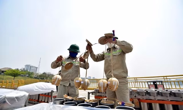 Bên trong trận địa pháo hoa tầm cao chờ khai hỏa dịp Giỗ Tổ Hùng Vương