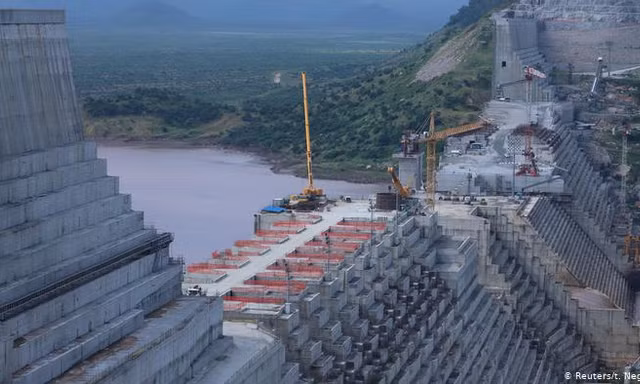 Con đập Phục hưng mà Ethiopia đang thi công trên sông Nile. Ảnh: Reuters