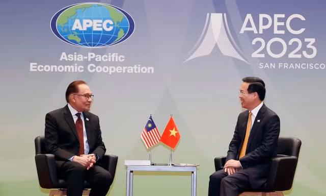 Chủ tịch nước Võ Văn Thưởng tiếp Thủ tướng Malaysia Anwar Ibrahim