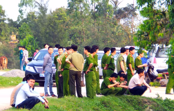 Lực lượng công an được huy động sau khi xảy ra vụ cướp