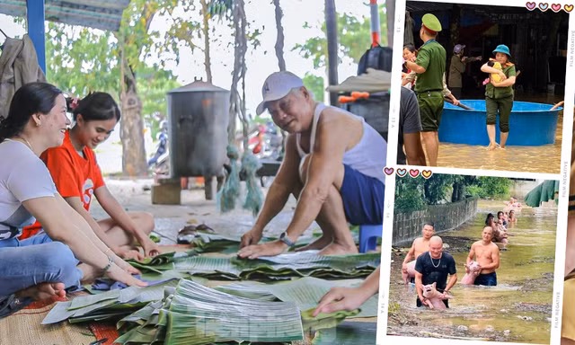 Tình đồng bào giữa mưa lũ: Người dân thức xuyên đêm gói bánh gửi đi cứu trợ
