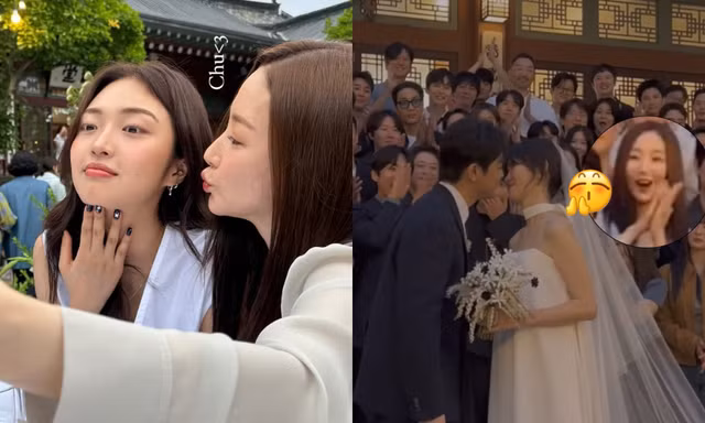 Dàn sao Marry My Husband tái ngộ ở đám cưới, Park Min Young - Gyu Ri "dưỡng thê"