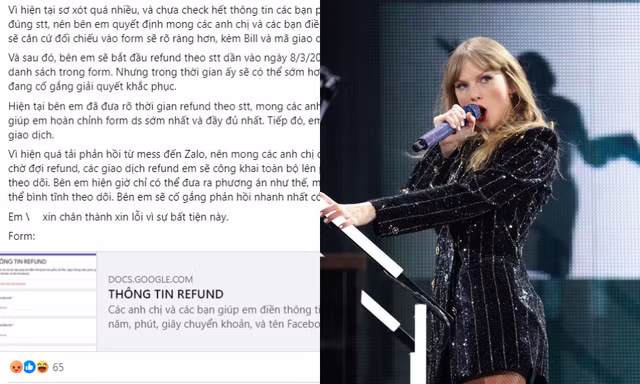Vụ fan Việt bị "bùng vé" The Eras Tour Singapore: Vẫn chưa được hoàn đủ tiền