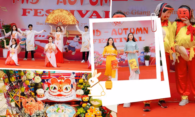 Tween trường THCS Ngô Sĩ Liên thi xếp cỗ, "quẩy tưng bừng" hội rước đèn đón Trung Thu