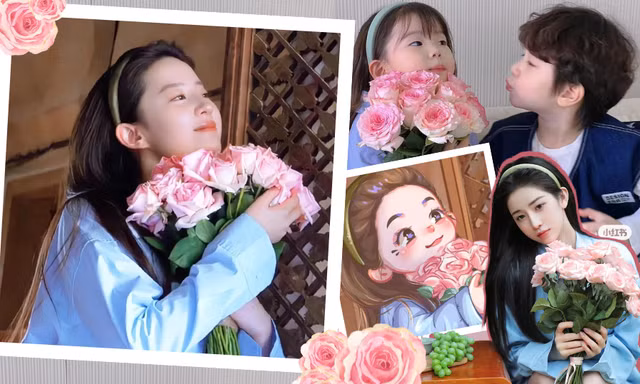 Ảnh ôm hoa của Lưu Diệc Phi đẹp rung động còn hút vận may, tạo trend "sống ảo"