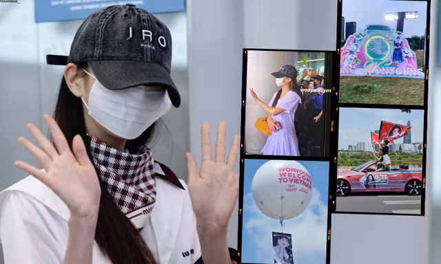 Jang Wonyoung IVE đến Việt Nam: Xinh yêu tại sân bay, fan đem xe mui trần chào đón