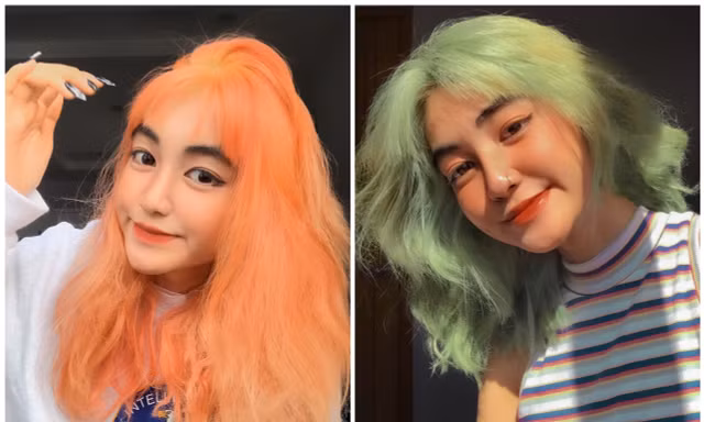 Nữ sinh thay đổi màu tóc mỗi tuần