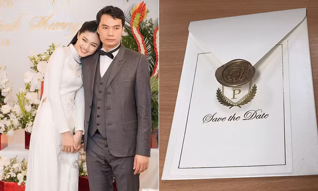Thiệp cưới đơn giản của Á hậu Thanh Tú.