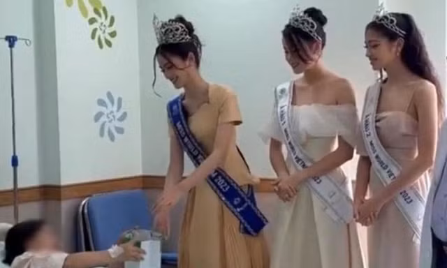 Sự thật về bức ảnh Hoa hậu Ý Nhi đi từ thiện gây tranh cãi 