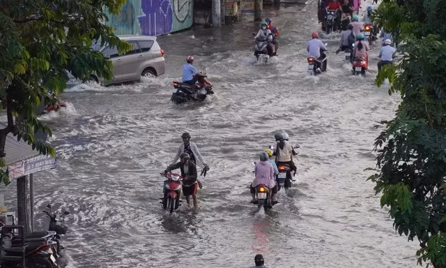 Cảnh báo ngập tại TPHCM 