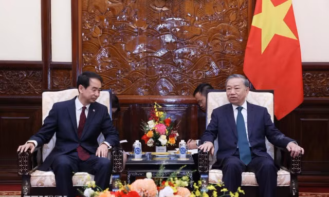 Tổng Bí thư, Chủ tịch nước Tô Lâm tiếp xã giao Đại sứ Trung Quốc Hà Vĩ