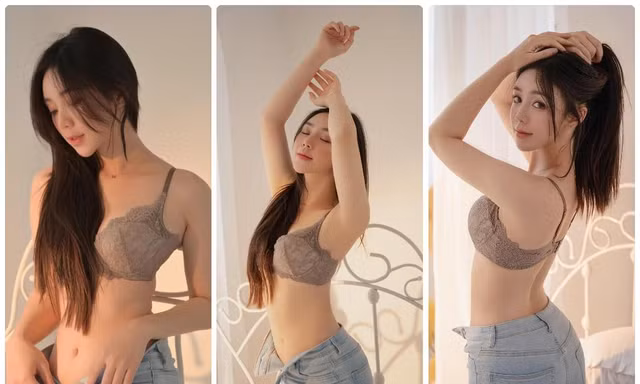 'Đu trend' diện nội y phối jeans, Quỳnh Kool sexy hết nấc