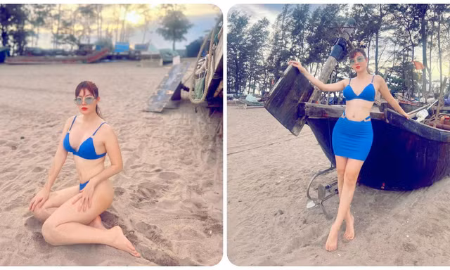 Diễn viên Thanh Hương tung ảnh bikini khoe 3 vòng rực lửa ‘nóng mắt’