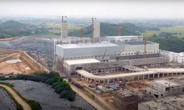 Nhà máy đốt rác phát điện Nam Sơn đang dần hình thành