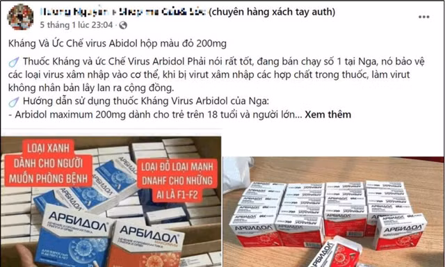 Thuốc “xách tay” của Nga được rao bán tràn lan trên mạng xã hội
