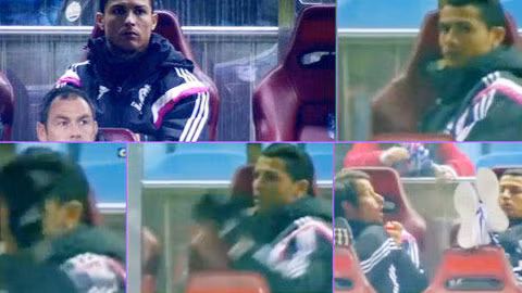 Hành động kỳ quặc của CR7 khi bị ngồi dự bị