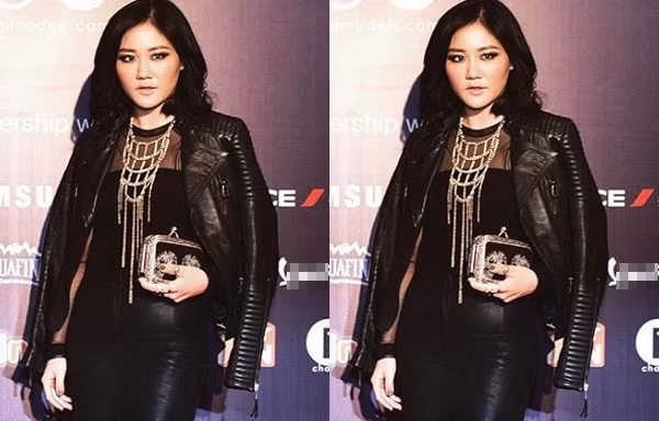 Cây đồ da già dặn không phù hợp với độ tuổi của Văn Mai Hương. Bên cạnh đó, kiểu tóc và cách trang điểm đậm đà khiến cô trở nên dữ dằn.